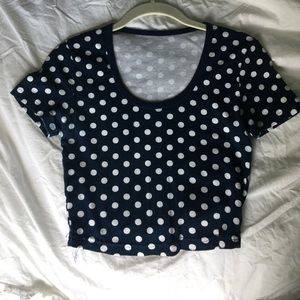 Polka dot crop top